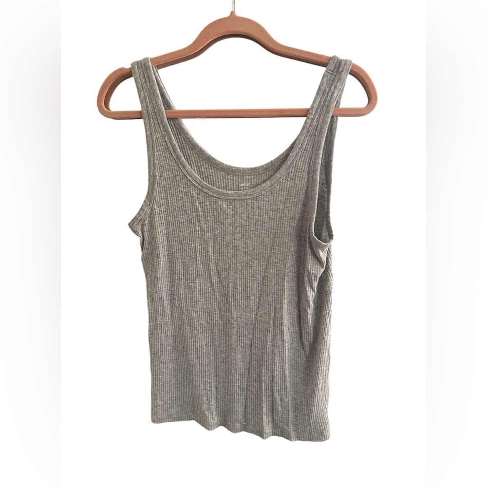 Aerie Heather Gray Ribbed Tank Top Size XL